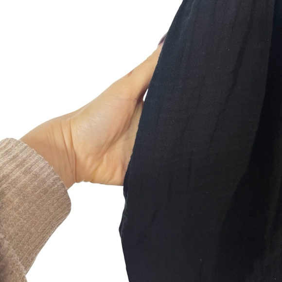 Old Navy V-Neck Flutter-Sleeve Gauze Textured Mini Swing Dress Size XXL Black - Picture 6 of 10